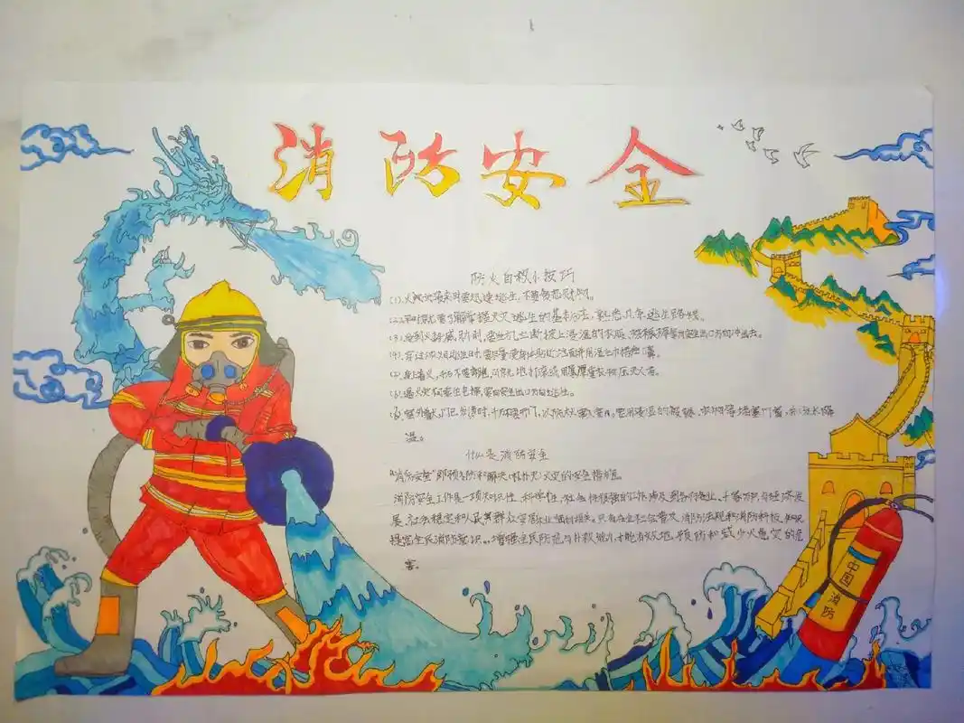五年级消防安全手抄报