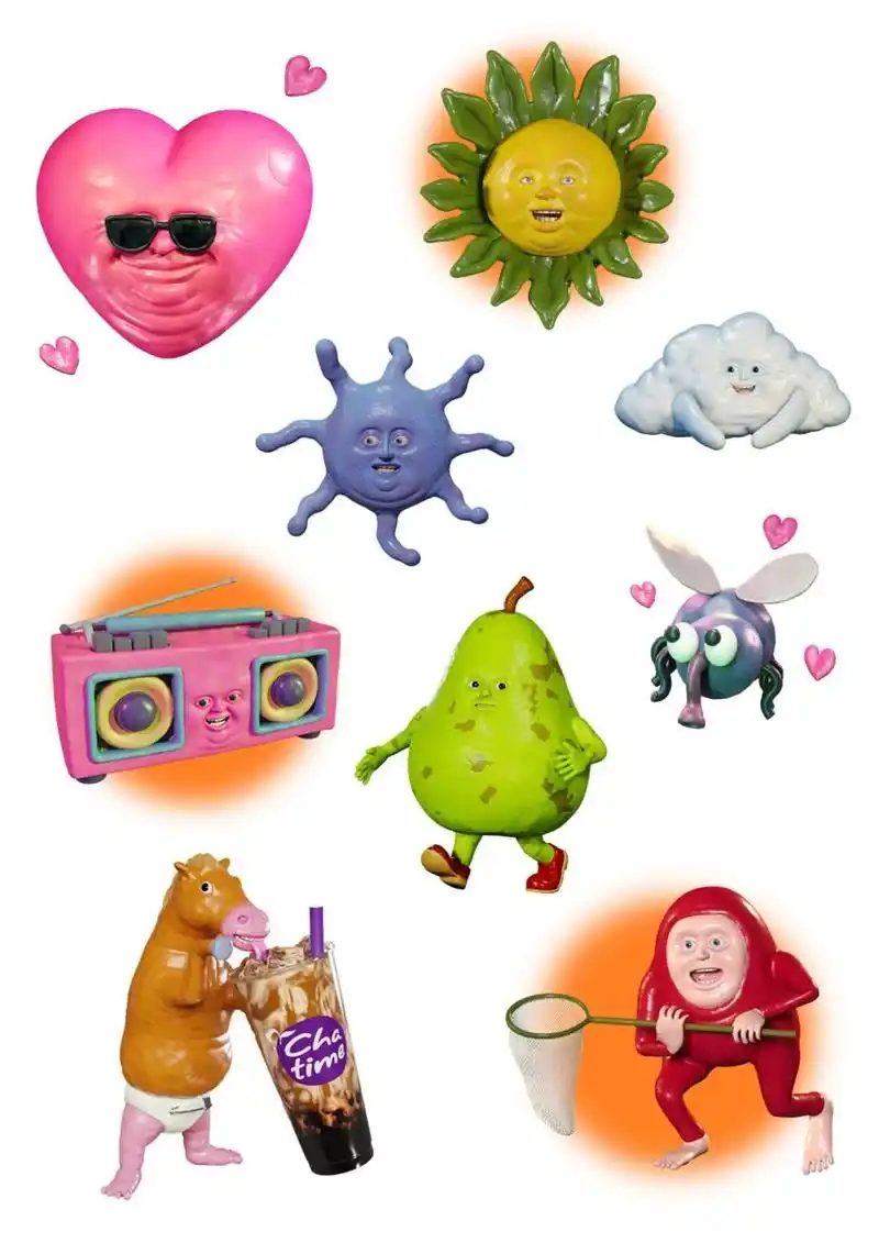 服装设计灵感版素材&手帐素材 jellygummies创意贴图素材分享给大家