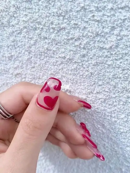 爱心美甲
