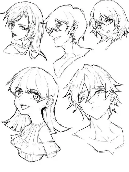 一些大头角度练习,有参考#绘画  #绘画日常  #绘画练习  #画画的日常