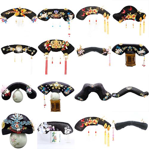 古装影视旗头清朝华丽全套饰品皇后贵妃贵人妃子格格旗头假发饰品