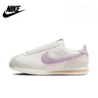 耐克nikecortez女子运动鞋夏新款低帮皮面抓地翻毛皮fj4608133帆白355