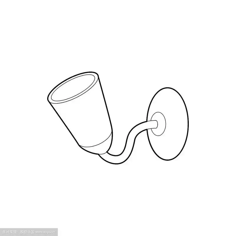 壁灯图标轮廓风格