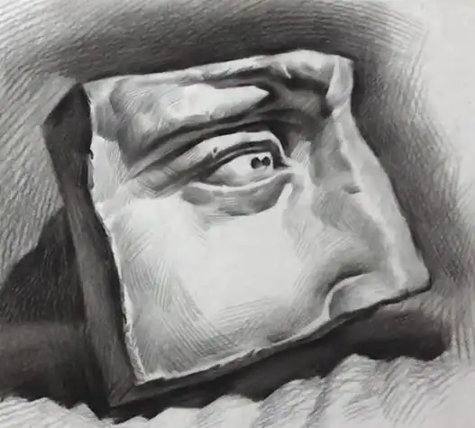 中国青年石膏头像结构素描