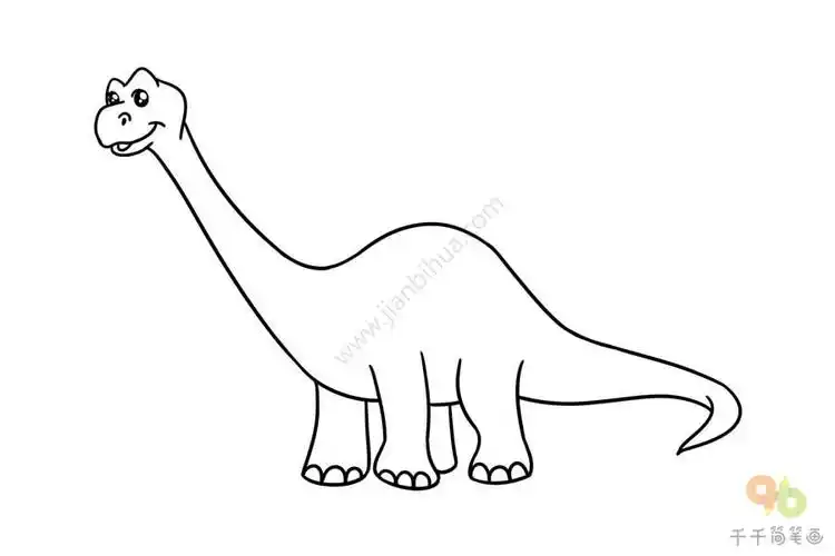 长脖子梁龙简笔画步骤图