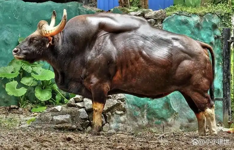 膘肥体壮的"牛魔王":白肢野牛