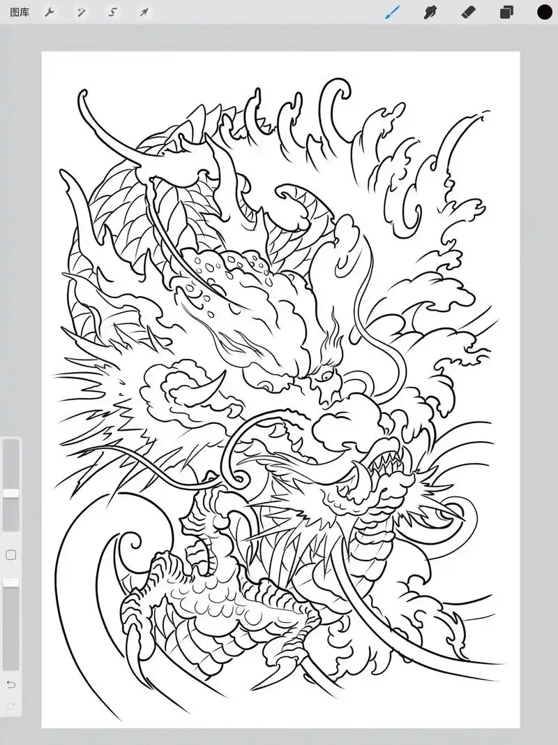 纹身线稿老虎纹身鲤鱼纹身菊花纹身