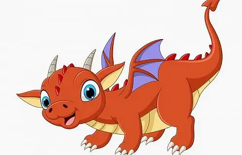 紫色长翅膀的可爱卡通西方飞龙png图片免抠矢量素材