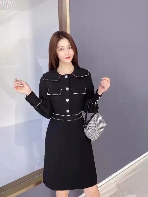 深圳南油高端女装miu家名媛气质连衣裙