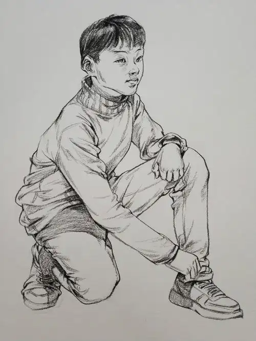 单人速写人物图集临摹素材如果你需要更多优秀速写作品图集,下面的