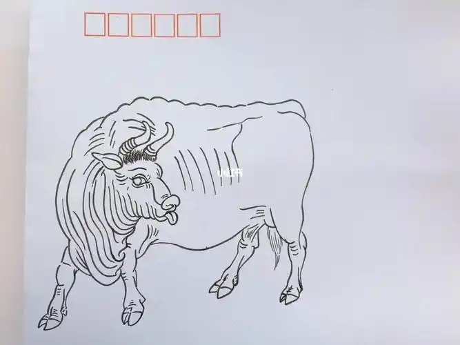 五牛图第四牛手绘封和明信片