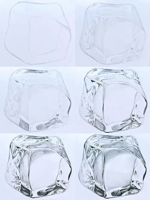 敢用5分钟跟画一个彩铅冰块吗主页看视频