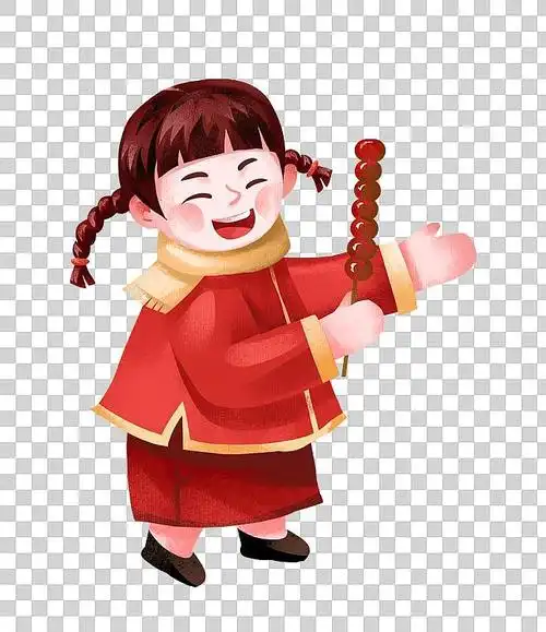 拿着冰糖葫芦的小女孩图片下载