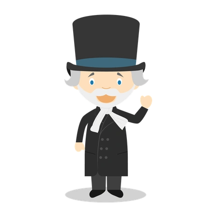 卡通朱塞佩·威尔第免抠png人物素材