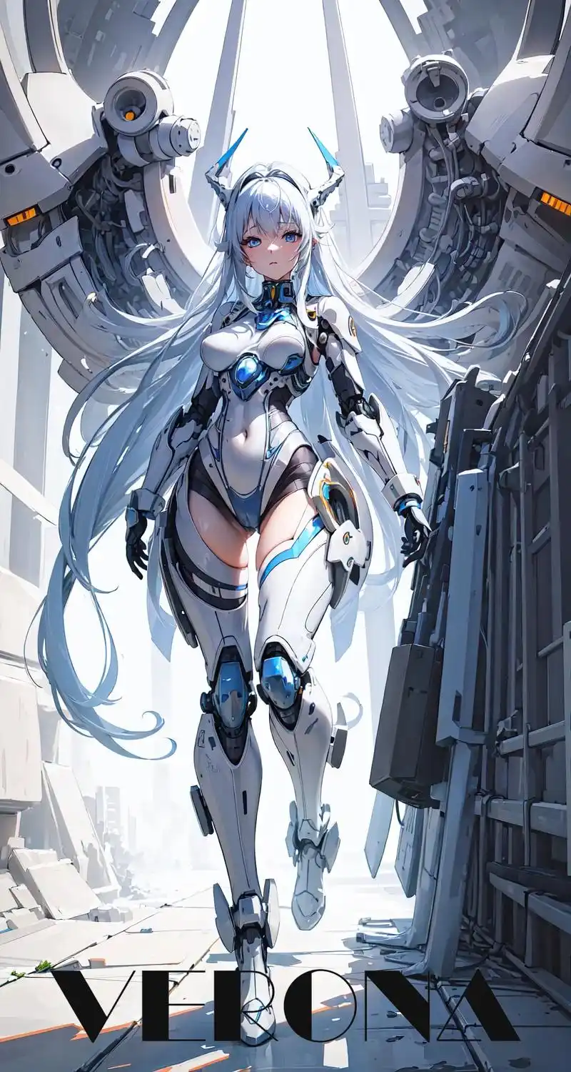 机甲与少女的结合,有一种独特的美感#ai绘画 #二次元 #机械姬