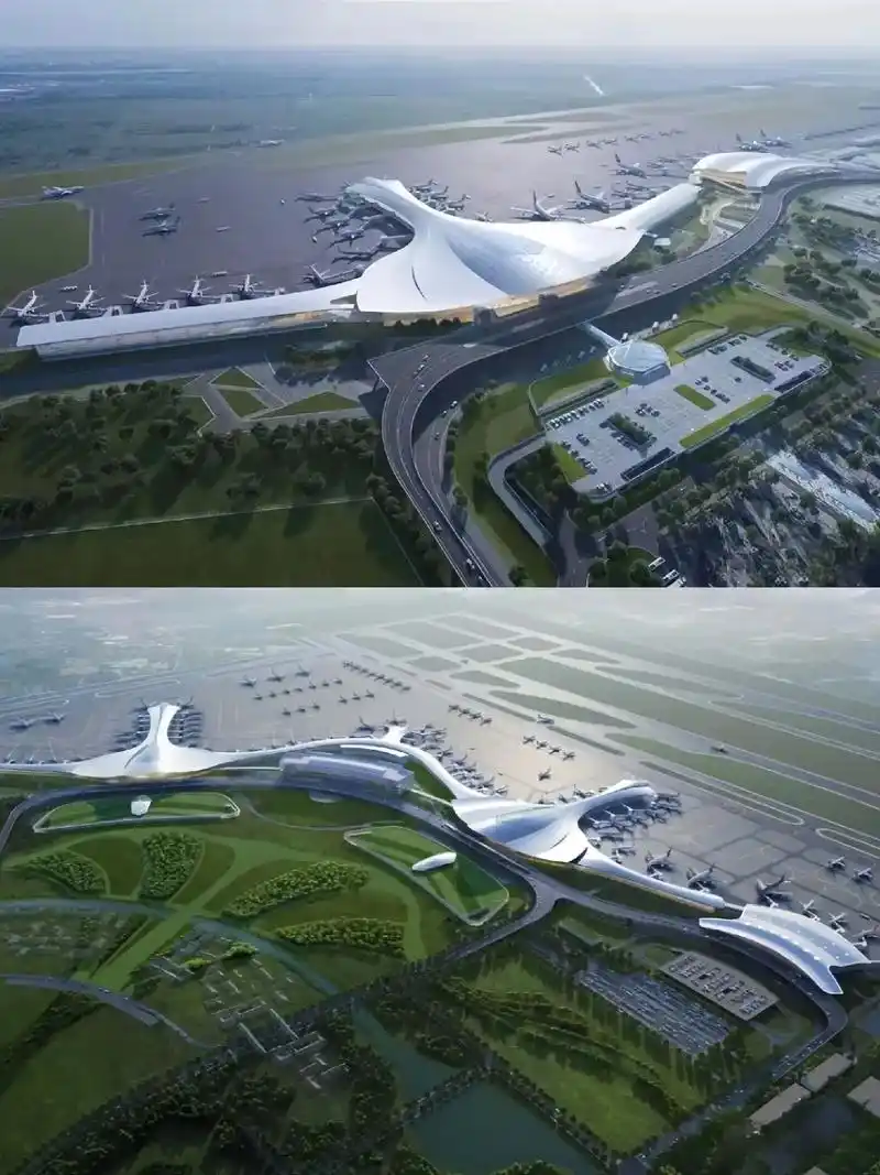 扬州泰州国际机场规划:两市共建的4e机场.二期扩建工程按20 - 抖音