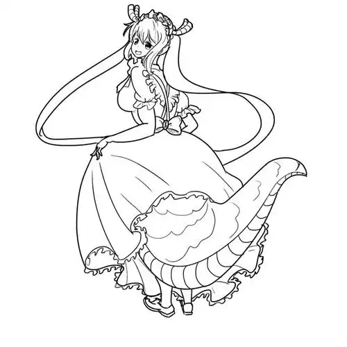 小林家的龙女仆托尔线稿