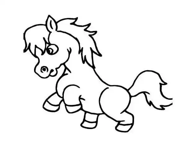 马怎么画马 strong>简笔画 /strong>漂亮彩