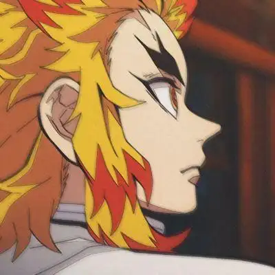 《鬼灭之刃 无限列车篇》-炎柱 炼狱杏寿郎_卡通动漫头像_我要个性网