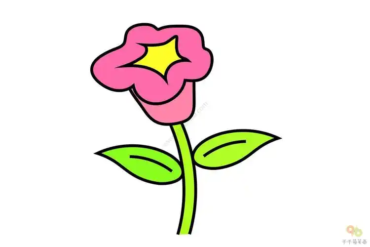 盛开的牵牛花简笔画