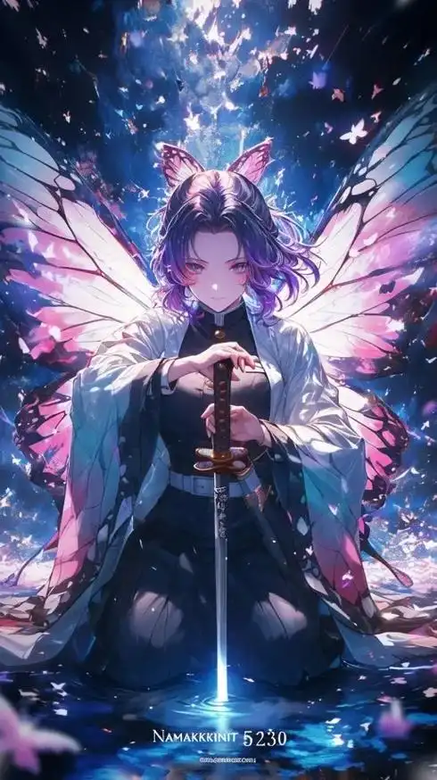 鬼灭之刃蝴蝶忍."你一直散发着生气的味道,虽然你一直在笑." - 抖音