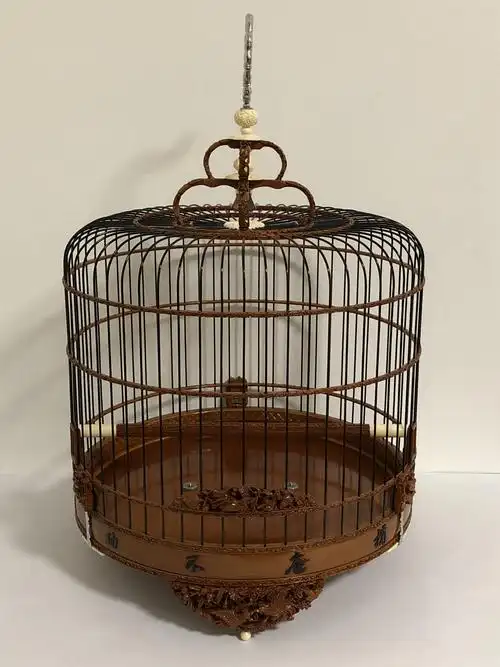 鸟笼 波笼 广笼周兴齐师傅作品老少平安题材