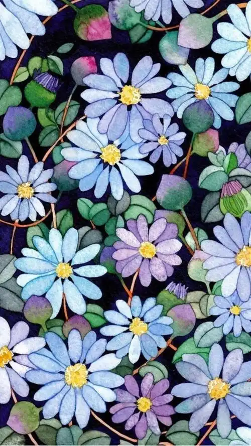 复古碎花平铺,高清图片,手机锁屏桌面-壁纸族