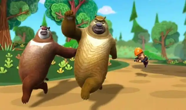 光头强让熊大熊二练气(我们熊猫该怎么办)(4)