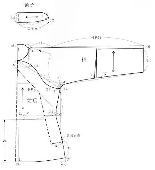 [转载]天凉好个秋——手缝中式挖襟罩衫(附裁剪图)