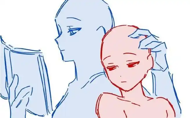 【绘画参考】  #匠人分享#  双人互动姿势参考  #绘画参考