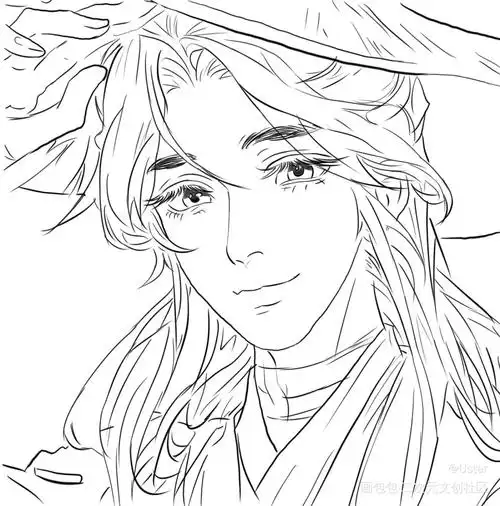 绝美怜怜!_天官赐福谢怜描摹临摹绘画作品