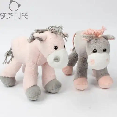 软生活可爱粉红小马公仔 儿童毛绒玩具玩偶布娃娃女生生日礼物