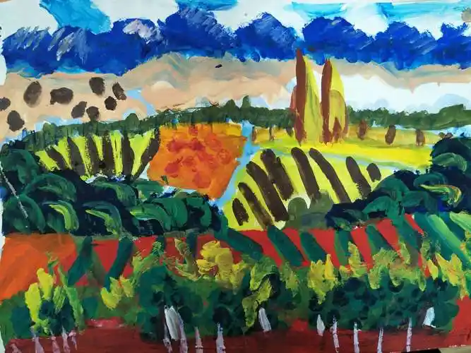 2019年名仕色彩班第10轮作品《田野风光》