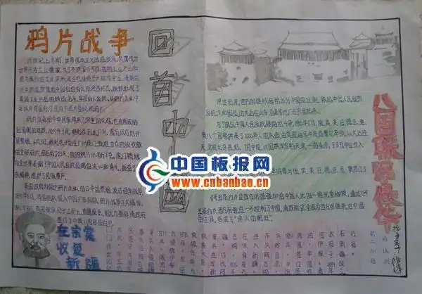 中国近代史手抄报回首中国