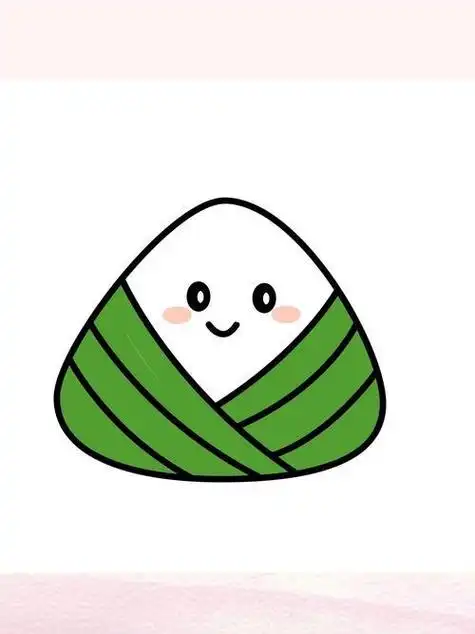 萌版粽子卡通人物简笔画