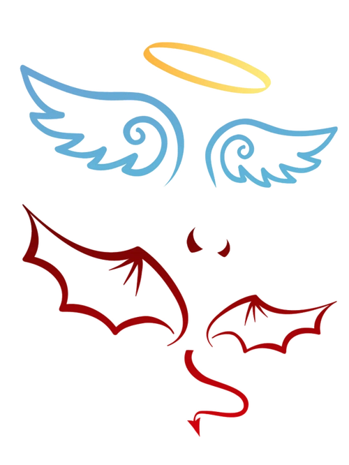 天使 恶魔 png 免抠 素材 翅膀