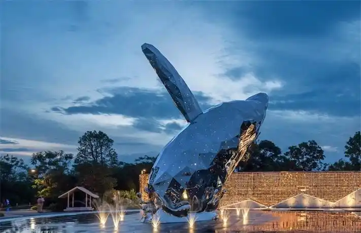 生产不锈钢鲸鱼雕塑工厂