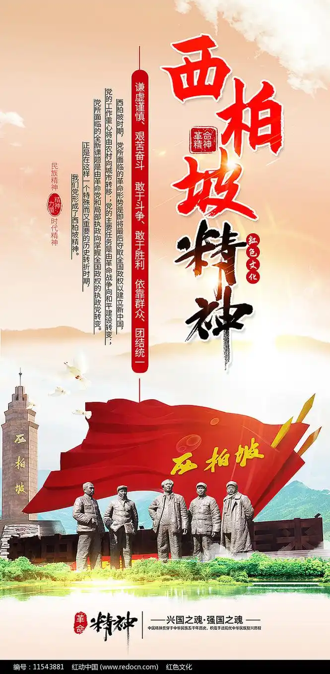 西柏坡精神海报