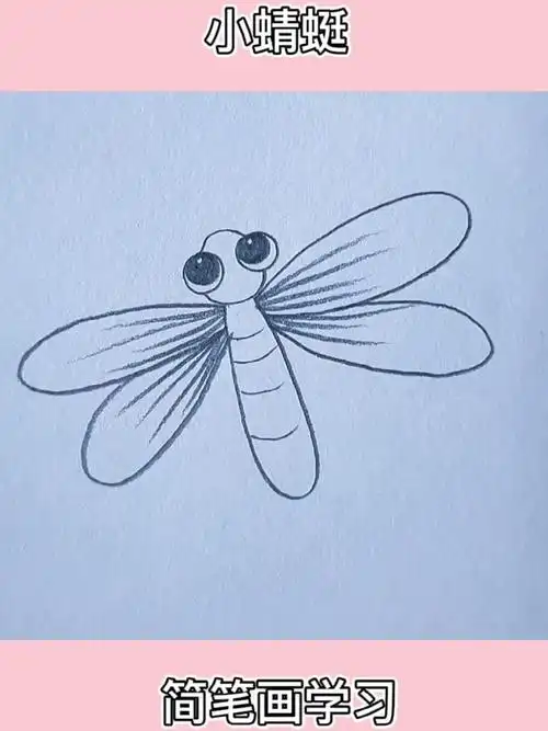 画只小蜻蜓简单易懂的简笔画