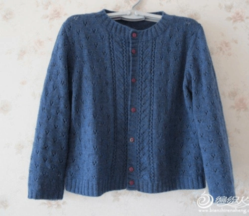 2013编织女士恬静的镂空开衫毛衣 花样图解已上