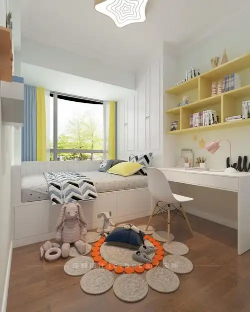 现代简约风格三居儿童房装修效果图