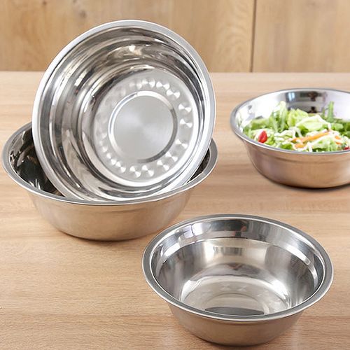 不锈钢小汤盆子家用厨房圆形铁饭碗不绣纲饭盆食堂盆