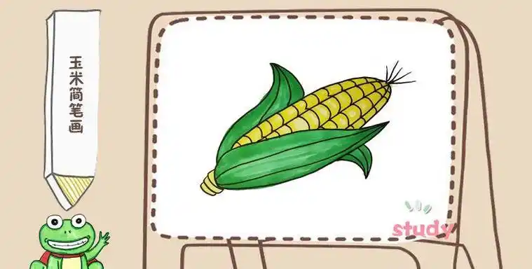玉米苗简笔画怎样画