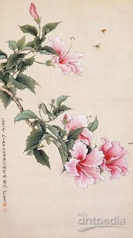 视觉| 清华大学美术学院艺术大家作品展▲ 俞致贞 《牡丹》 绢本工笔