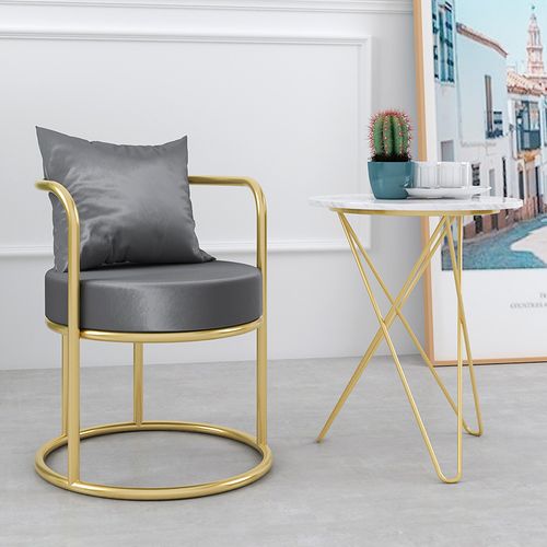 北欧金属铁艺椅子 客厅家用靠背网红休闲椅ins简约轻奢小桌椅组合