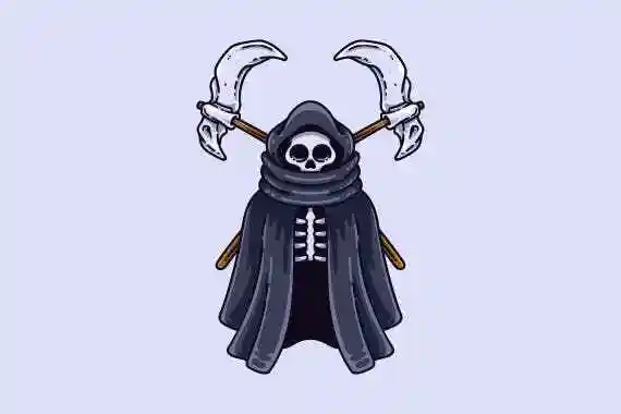 双镰刀死神角色插画reaperandtwinscythe