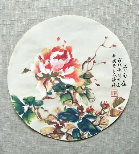 知名牡丹画家闫德玲小品鉴赏