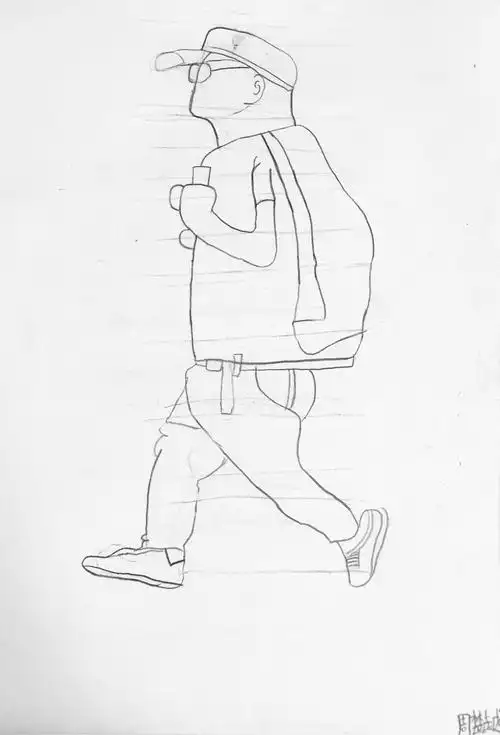 2019.3.17周日下午.金凤路.创意素描班.《人物速写》 手绘花盆