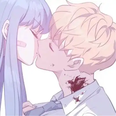 拥抱接吻动漫情侣头像一对两张