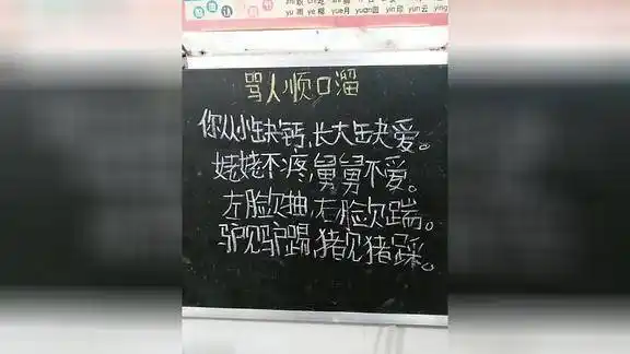 骂人顺口溜